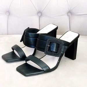 Sol Sana Black leather Heel Sandals